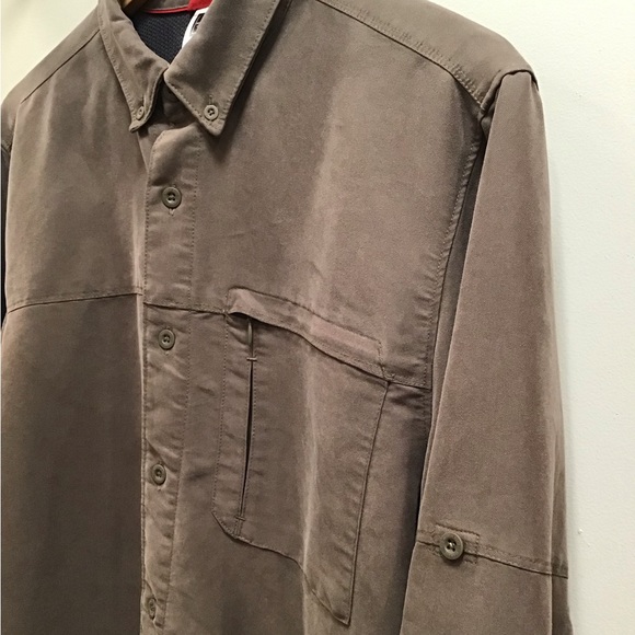 North Face Hiking Shirt Convertible Sleeve Button Down Outdoor Performance Top - Picture 6 of 16